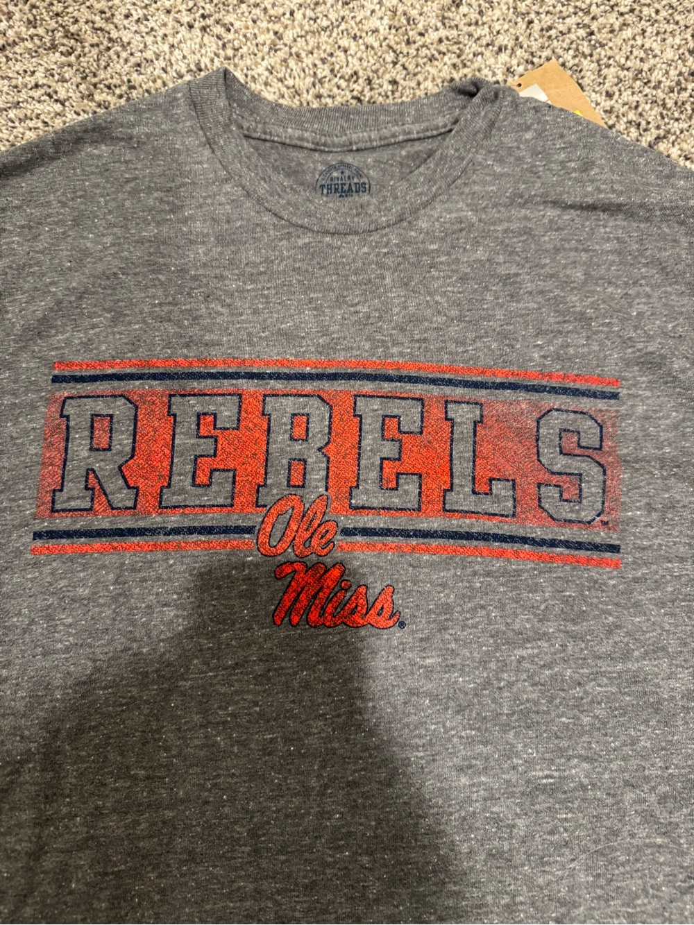 Rivalry Threads Heather Gray Ole Miss Rebels Graphic Tee